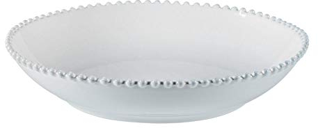 Costa Nova Pasta-Schüssel, 34 cm, Portugisische Herstellung, Feines Porzellan, Weiß, Handgefertigt