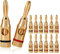 Gebildet 12pcs Clavija Banana,24K Oro Enchapado Bananas Altavoces Enchufe Adaptador para Altavoces,Jack de Audio(6pcs Rojo y 6pcs Negro)