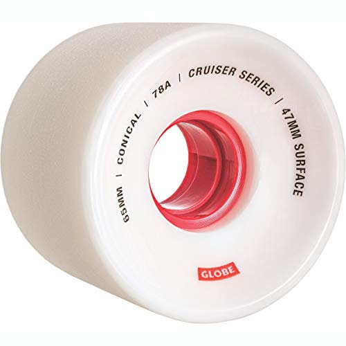 Globe Conical Cruiser Wheel Räder, Weiß/Rot / 65 (Mehrfarbig), 65mm