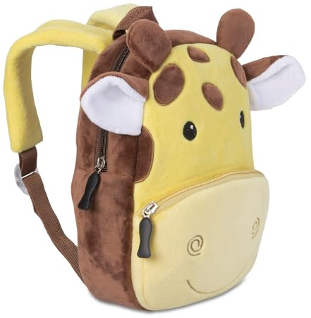 all Kids United Kinderrucksack für Kleinkinder Kindergarten Rucksack für Kinder Backpack Schultasche Tier-Rucksäcke 1-4 Jahre, Robust, Leichtgewichtig, Flauschig & ergonomische Träger (Giraffe)