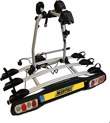 Maypole 3 Bike Total 45 kg Towball Mounted Bike Carrier Tilting System and Rapid Lock Quick Release Handle