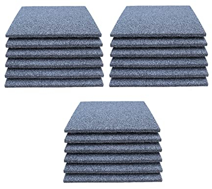 18x Fallschutzmatten 50x50x4cm Schwarz Gummimatte Platten Gymnastik Fitness Pool
