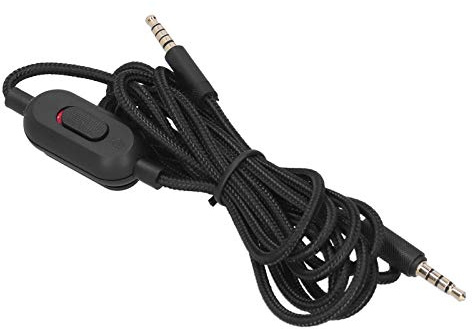 Kopfhörer-Ersatzkabel mit Lautstärkeregler und Mikrofon, kompatibel mit G233 G433 G PRO G PRO X, 2m Audio-Aux-Verlängerungskabel für Gaming-Headsets