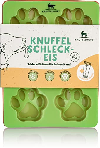 Knuffelwuff Hundekekse oder Eisform Matte Pfote Dreierpack - Silikon Backmatte für Hundekekse - Backform, Backunterlage, Eisform mit Pfötchen - BPA frei - Hitzebeständig, Kältebeständig für Hundeeis