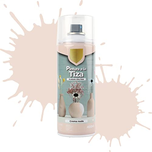 Etrexonline Pintura en Spray Ultra Mate a la Tiza, Chalk Paint Spray, Ideal para Metal,Madera y Cerámica, Acabado de Estilo Vintage - Colores Crema Nude (400ml, 1 Unidad)