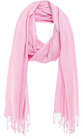 Bovari Pashmina Schal Damen aus Premium Viskose in XL Größe | Klassischer Pashmina, Weich wie Kaschmir, Glänzend wie Seide, Luxuriöse Optik, Ganzjahresschal, Damenschal XL 200 x 70 cm