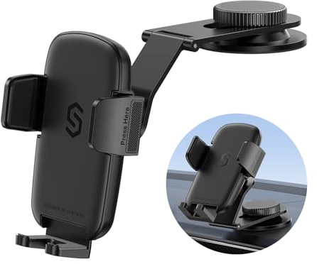 SYNCWIRE Upgrated Porta Cellulare Auto Universale con Adesivo Forte, Supporto Smartphone Auto da Cruscotto, Rotazione 360°, Compatibile con iPhone 17 16 15 14 13 12, a Tutti Smartphone