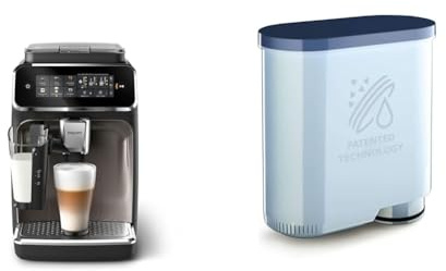 Cafetera espresso totalmente automática Philips serie 3300-6 bebidas y filtro de agua y cal Philips AquaClean para cafetera espresso - para un café de calidad y un aroma intenso