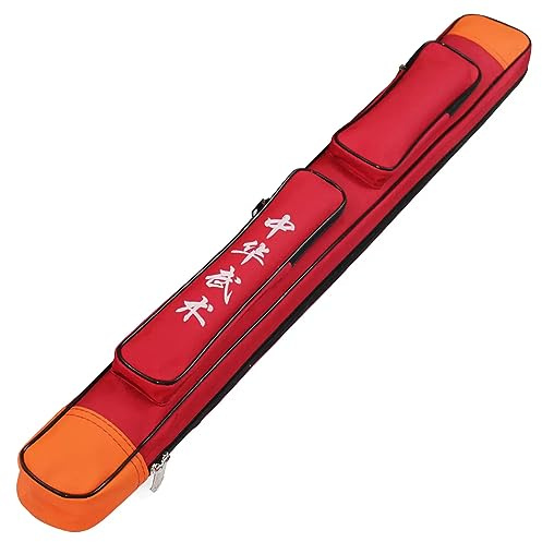 Miuxe Katana Tasche Universal Canvas Schwerttasche, Tai Chi Schwert Doppelschwerttasche, Kampfsport Waffentasche Umhängetasche Kung Fu Tasche Geeignet für Foliensäbel Degen und Säbel