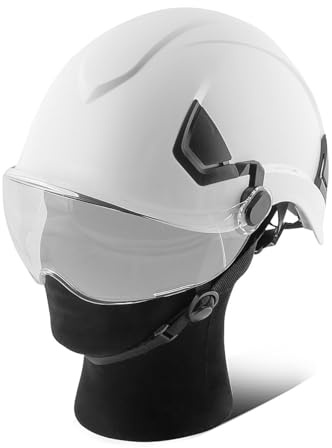 STAHLWERK SVH-100 ST casco de seguridad con visera EN397 EN166 casco forestal | casco de seguridad | protección de la cabeza | casco de construcción | casco de trabajo con protección ocular