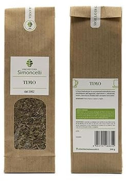 Tisana Timo 200 grammi - Erboristeria Simoncelli - Infuso Naturale con Timo per il Benessere Respiratorio e la Salute Intestinale