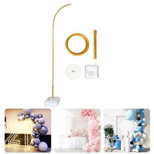 Gold Balloon Arch Stand - 8.2ft Adjustable Arch Frame Kit with Base for Birthday, Baby Shower, Wedding, Graduation Party Decorations
