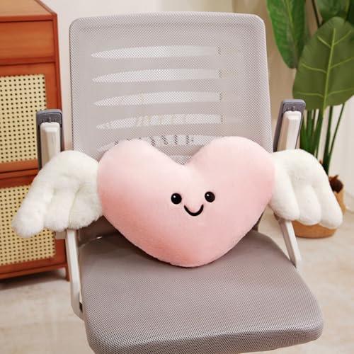 champracer Kissen, Niedlich Liebe Plüschkissen Halloween Deko Sofakissen Engel und Teufel Dekokissen für Halloween Dekoration Zuhause Party (Rosa,50 cm)
