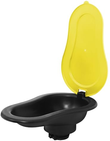 Urinario Temporal Portátil para Mujeres, Abs Amarillo, Uso Exterior | Diseño Versátil, Fácil de Limpiar, Estable y Seguro, para Camping, Senderismo y Emergencias