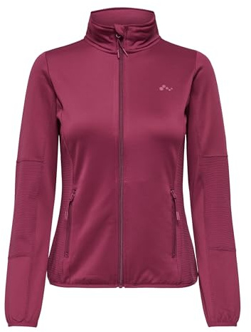 ONLY Onpjetta Hn Fz LS Veste Polaire pour Femme, Bordeaux, S