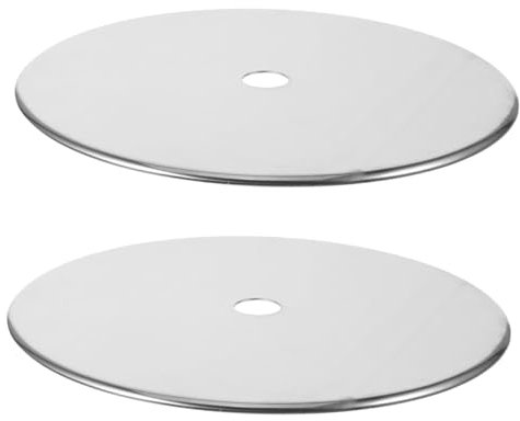 BESPORTBLE 2pcs Stainless Steel Ring Induction Cooker Cover Heat Diffuser Plate for Hot Pot Sinking Ring Scenario Electric Hob