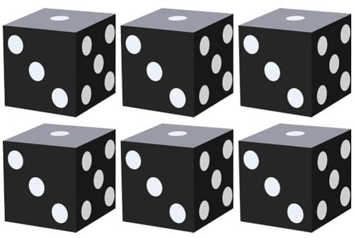 Zghhc Würfel-geschenkboxen, 6 Stück, Würfel-geschenkbox, Würfel-Party-Ballon-Box, Casino-themenparty-Dekorationen, Papierwürfel, Leckereien, Ballon-Box Für Casino-Nacht-zubehör