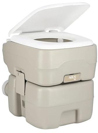 Mobile Campingtoilette 30L mit Spülsystem – Tragbare Toilette mit Frisch- & Abwassertank – Ideal für Camping, Reisen, Garten & Notfälle – Belastbar bis 150 kg