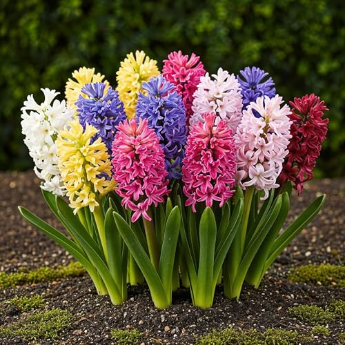 GreenboutiQ - Blumenzwiebeln - Hyazinthenmix - Bulbs Hardy Perennial - Verschiedene Farben - 10 Stück - Zwiebelgröße 14/15 - XXL Pack