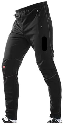 WSQHAO Pantaloni da Ciclismo Invernali Uomo Abbigliamento Termico Bici Strada Bicicletta Antivento Equitazione per Ciclismo(S)