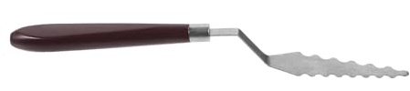 SHERCHPRY Cuchillo Artístico Metálico Mango de Madera Ergonómico, Espátula para Mezclar Pinturas de Óleo y Acuarela, Raspador Multiusos para Lienzos y Texturas Artísticas
