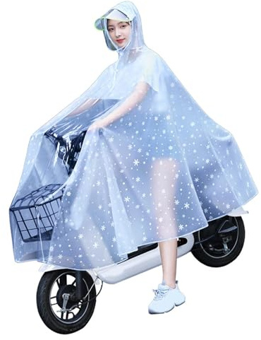 HEEPDD Rain Poncho, Rain Ponchos Women Transparent Raincoat Full Body Cover for Cycling and Commuting Poncho, Lightweight PVC Nan Household Daily Necessities