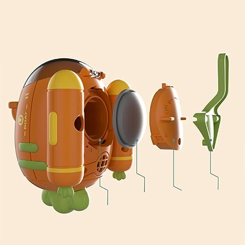 Picysa U-Boot-Karotten-Baby-Badespielzeug, Niedlicher Duschkopf, Baby-Badewannenspielzeug für Kleinkinder mit Weicher Bürste, Einfaches und Angenehmes Haarwaschen, mit Cartoon-Design, Praktische