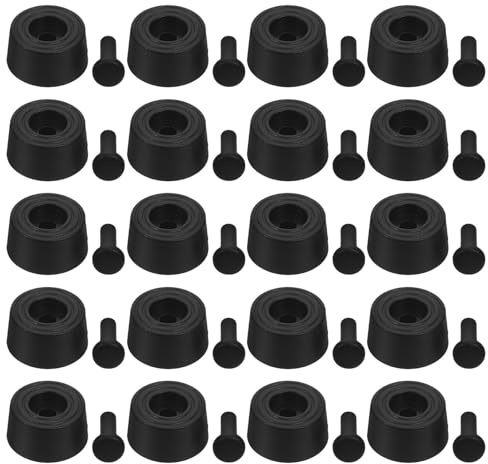 PATKAW 25 St PC Case Foot Pads med Stötdämpande och Halkfria Fötter Push-in Design för Öppningar Vibrationsdämpande Datorchassifötter Ger Stabilitet och Minskar Ljudnivån