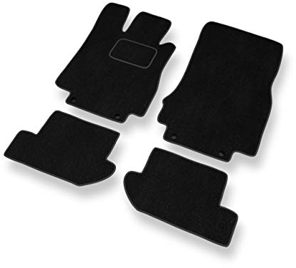 Mossa - Fußmatten Auto kompatibel mit Mercedes-Benz CL W215 (1999-2006) - Premium Velours Schwarze Automatten Autoteppiche 1