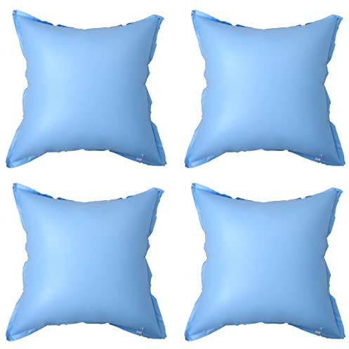 vidaXL 4X Oreillers Gonflables d'hiver pour Housse de Piscine Hors Sol Coussins Couverture Flotteurs d'Hivernage Coussins Gonflables Bleu PVC
