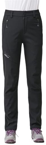 Dawwoti Donne Pantaloni Sci con Tasca con Cerniera, Spessa Impermeabile Sci Termica Riforniscono di Peluche Golf Pantalone di Viaggio per Gli Sport Invernali Donne Pesca Durevoli Antivento Soft