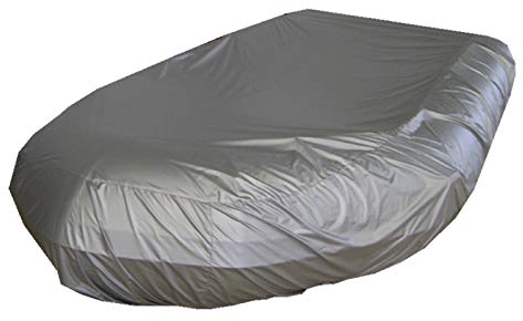 AMGJ Bootspersenning 420D Oxford-Gewebe Schlauchboot Abdeckplane Wasserdicht UV-Beständig Aufblasbares Boot Persenning,Grau,3.8m