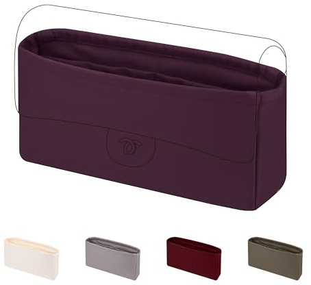 DGAZ Taschen Organizer für Chanel CF Classic Flap, Seide Handtaschenorganisator Damen, Leicht handtaschen Innentaschen (Fuchsie, Mini 20)
