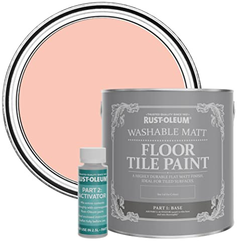Rust-Oleum Peinture Pêche Lessivable pour Sols Carrelés, Finition Mate - Étoile de mer 2.5L