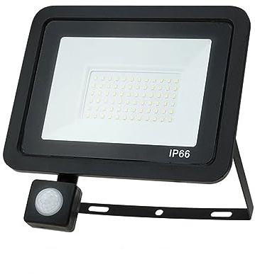 WCT Projecteur LED Exterieur Detecteur de Mouvement 50W,6500K Blanc Froid Spot Led Exterieur,IP66 Etanche Extérieur Avec Détecteur,Lampe Exterieur pour Terrasse, Garage,Jardin, Patio，Escaliers