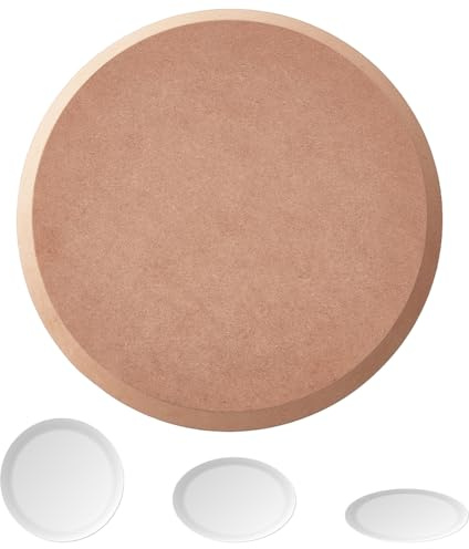 BENECREAT Keramikverktyg för lera, rund keramikplatta, handbyggnad, diskplatta, slump, tallrik, keramik, verktyg för tallrik, keramik, presstillbehör, 30 x 1,5 cm