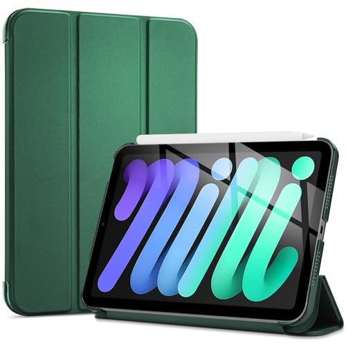 ProCase Smart Case for iPad Mini 7 (A17 Pro 2024)/ Mini 6 2021 8.3 Inch, Hard Back Cover for iPad Mini 7th/6th Generation A2995/A2996/A2993/A2567/A2568/A2569 -Mgreen | Slim iPad Mini 7th/6th Gen Case Hard Back Cover for iPad Mini 7th Gen A2995/A2996/A2993/6th Gen A2567 A2568 A256