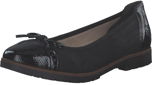 Rieker 45358 Ballerines pour Femme Noir Taille 40 EU, Noir, 40 EU