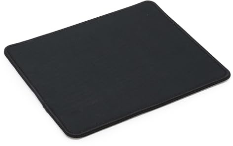 Waytex 73734 Computer-Mauspad, schwarz, 19 x 22 cm, rutschfeste Gummibasis, Oberseite aus Satin, sehr glatt, gleitet leicht, langlebige genähte Kanten, einfarbig, Beste optische Präzision