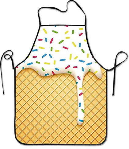 Personalisiert Malschürze Eiscreme Küchenschürze Unisex Arbeitsschürze Verstellbare Grillschürze Für Bbq Kochen