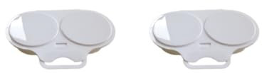 2 set affidabile microonde uovo vapore per cottura conveniente PP microonde uova vapori forno a microonde forno a microonde uovo fornello facile a risparmio di tempo bianco