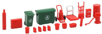 1:64 Scale Garage Equipment Tools Rubbish Bin Model Role Play Doll House