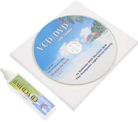 DIYEAH Kit de Nettoyage Lecteur CD et DVD, Disque Nettoyeur de Lentille avec Brosse Intégrée et Liquide Nettoyant, Système pour Chaîne, Graveur ou Console, YH-608