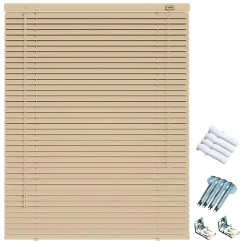 Tende Veneziana Su Misura, Veneziane in Alluminio Lamelle da 25mm, Tende Orizzontali per Finestre Interne Ufficio Bagno Camera da Letto, Visibilità Abbagliamento, 25-165 x 50-290cm(Carbonizzato)