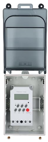 Fockety Poolpumpen-Timer, 7 Tage 28 EIN AUS programmierbarer wasserdichter mechanischer Zeitschalter, robuster Außentimer, digitale Zeitschaltuhr für Lichter, Pumpen, Lüfter