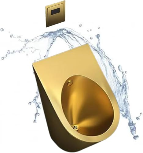 LJTHUU Urinario de Lavado para Hombres, urinario de baño público, Inodoro de Acero Inoxidable 304, Inodoro Vertical pequeño, Inodoro público con Sensor Inteligente de Descarga, Montaje en Pared