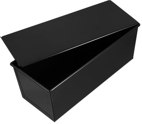 Uonlytech Moule à Noir avec Couvercle Antiadhésif Boîte Mie pour Cuisson Maison Pâtisserie et Gâteau Facile à Nettoyer