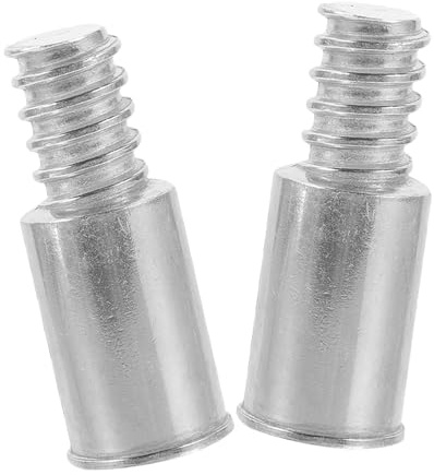 TOYANDONA 2Pcs Aluminum Alloy Threaded End Adapter for Broom and Mop Handles External Thread Replacement Tips for Iron and Poles Compatible with Extension Poles