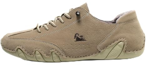 Fleece Lined Leather Barefoot Shoes for Women Men Nevova Driving Shoes, Winter Orthopedic Slip On Shoe Lace Up Flats, Handmade Walking Sneakers Non-Slip Hiking Boots