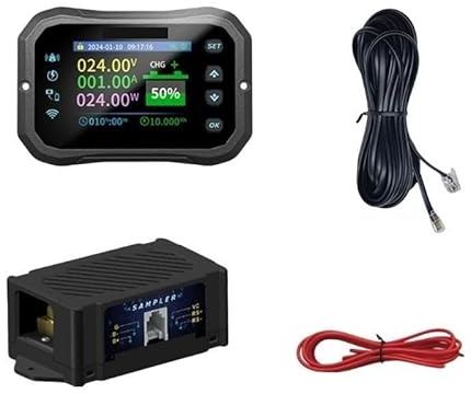 Tester intellinte for batterie, misuratore di Coulomb WiFi con monitoraggio remoto in tempo reale e ampia compatibilità le 40JB,Test precisi(KM110F)
